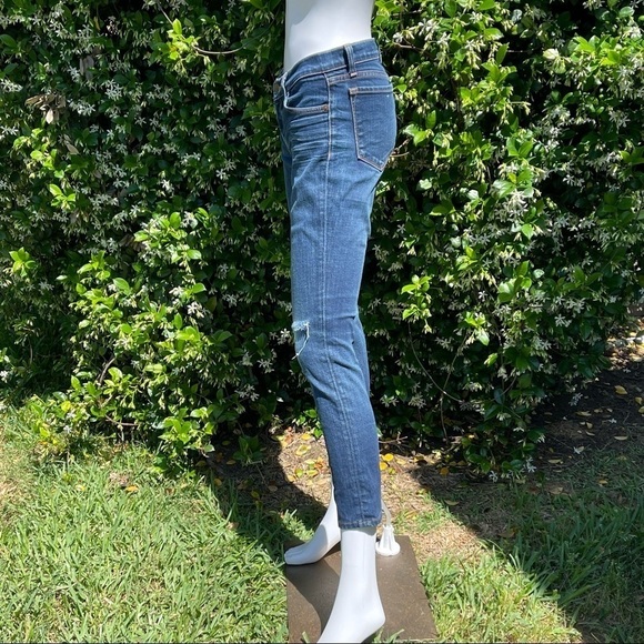 JBRAND Pencil Leg Low Rise Distressed Jeans - Picture 9 of 10